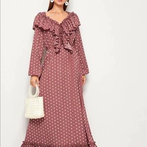 Floral Long dress with long sleeve,